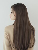 エダ 鎌倉(edA.) 小顔ロング＃髪質改善＃白髪ぼかし＃鎌倉＃40代＃グレージュ