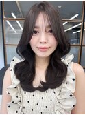 10代20代30代大人可愛い韓国風シースルーバング透明感ブルージュ