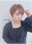 # ショート×ペーオレンジ（ブリーチ有り）