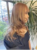赤残留からミルクティーベージュへ♪