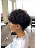 メンズ波巻きパーマ