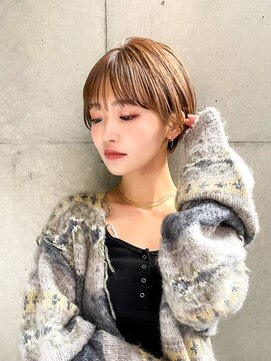 ギークス(GEEKS) 【GEEKS渋谷】耳かけショートボブ/ココアブラウン/冬カラー/小顔