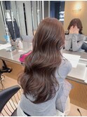 大人ガーリーダークアッシュ20代30代40代ミディアムレイヤー