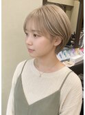 ショート　ミルクティーベージュ