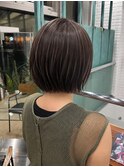 ミルクティーブロンド/ダークブルー/デジタルパーマ/横浜西口