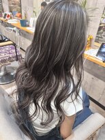 ルーナヘアー(LUNA hair)&nbsp;コントラストハイライト/ブリーチ/グレージュ白髪ぼかし30代40代