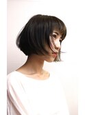 インナーカラーのナチュラルボブ