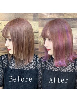 エクステ専門店あるじゃんすー 宇都宮店 ラベンダーピンク#シールエクステ#デザインカラー#宇都宮