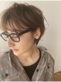 Salt大久保◇柔らか beige short/ヌーディベージュ/束感ショート