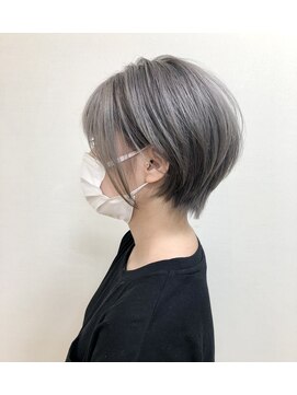 エヌプラス(N+) 360°美人ショートボブウルフ　 ダークアッシュ