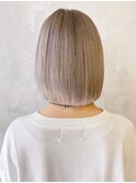 ホワイトグレー_チェリーブラウンフェミニンロング_ba368361