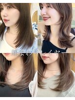 アフロートリノ(AFLOAT Leino)&nbsp;小顔ヘルシーレイヤースタイル透明感カラー【修】20代30代40代