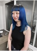 根本活かしブルーヘア