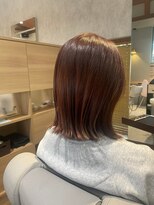 ミューシェレゴ(meauche...lego)&nbsp;外はね/ロングボブ/マロンブラウン/艶髪