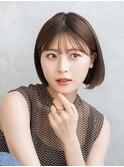 【20代・30代・40代シースルー耳掛けミニボブ】