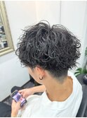 波巻きスパイラルパーマメンズマッシュパーマツイストパーマ