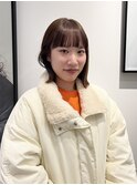 外ハネボブ×ブラウンカラー