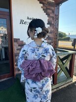 ヘアー リードレス(hair Re:dress)&nbsp;ルーズふんわりアップ 和装ヘア 夏祭り 浴衣