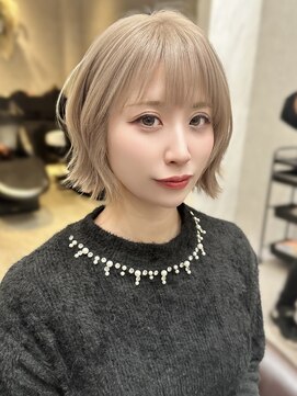 ロンド レア 天神大名店(Lond Le’a) 髪質改善メルティーホワイトベージュ小顔似合わせボブレイヤー