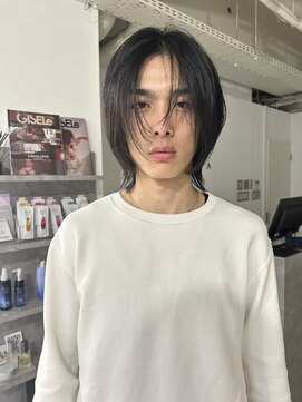 メゾンアクア 表参道(Maison ACQUA) =メンズボブ/スパイキーショート/ブルーブラック/MEN’S HAIR