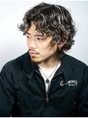 大人スパイラルパーマ＋メッシュ