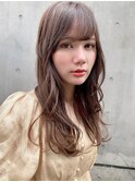 アンブレラカラー/こなれミディ/ウェーブパーマ/前髪/錦糸町