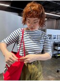 くるくる・ショートスパイラルパーマ・ジューシーオレンジ