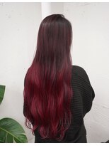 ディーカヘアーセンダイ(Di KA HAIR sendai)&nbsp;バレイヤージュ/グラデーションカラー/ロング/レッド/カシス