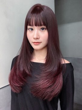アイティーバイアルバム 松戸店(IT by ALBUM) ロング顔周りレイヤーイメチェンピンクベージュ_ba587662