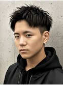 スパイキーショートテーパーフェードスパイキーショートツイスト