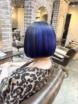 アクロ あべの店(ACRO)&nbsp;エンドカラー×ブルー×ミニボブ