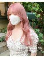 ラフ 北参道(RAF)&nbsp;ミディアム→ロング ペールピンク【RAF北参道】担当遠山