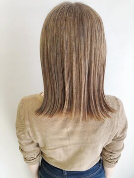 バブ バイネオリーブ(Bab by neolive) ミルクティーベージュ×切りっぱなしミディ