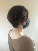コンパクトショート×オリーブベージュ