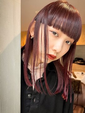 トゥコ(tuco) ワイドバング コーラルピンク ミディアム 刈り上げ