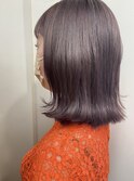 外ハネボブ　ラベンダーベージュ