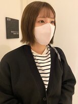 イト(ito) 【 ito ／ 梅田 】オリーブベージュ×切りっぱなしボブ