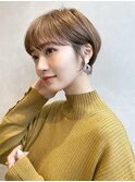 大人可愛い20代30代40代50代小顔ショートボブ丸みショートくびれ