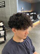 バース バイ ハピネス(BIRTH by happiness)&nbsp;波巻きツイストスパイラルパーマMIXマッシュ王道モテスタイル