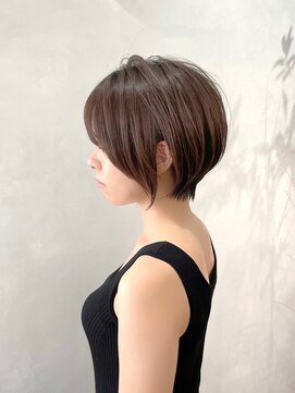 カノンヘアー(Kanon hair) くびレイヤー大人可愛い前下がりショートボブ20代30代40代