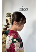 【富山市/nico】成人式ヘアアレンジ/紐アレンジ