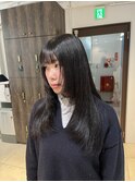 ワンカラー艶感ブラック顔まわりレイヤーカット美髪のススメ