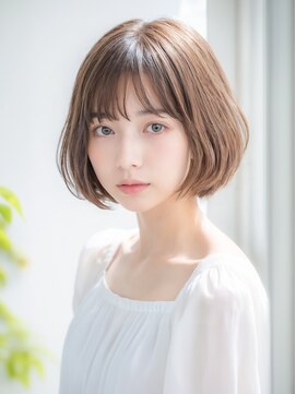 ネオンヘアー(neon hair) ☆大人可愛いナチュラルボブ、透明感☆