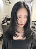 #ミルクティーブロンド#ダークブルー#ワンホンレイヤー#髪質改善
