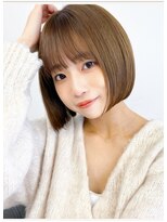レポヘアー(Repos hair)&nbsp;愛されショートボブ艶髪くびレイヤーエモージュピンクベージュ