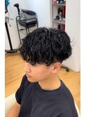 シャドウパーマメンズマッシュ