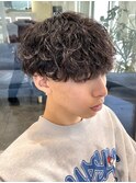 波巻きスパイラルパーマメンズマッシュパーマツイストスパイラル
