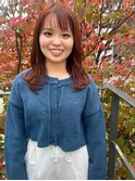 ふんわりミディアムにオレンジカラー