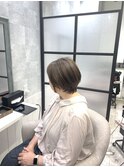 白髪ぼかし/白髪改善カラー/ショート/透明感カラー/脱白髪染め