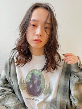 ガーデン 銀座(GARDEN) ブルーブラック レイヤー トリートメント パーマ イメチェン